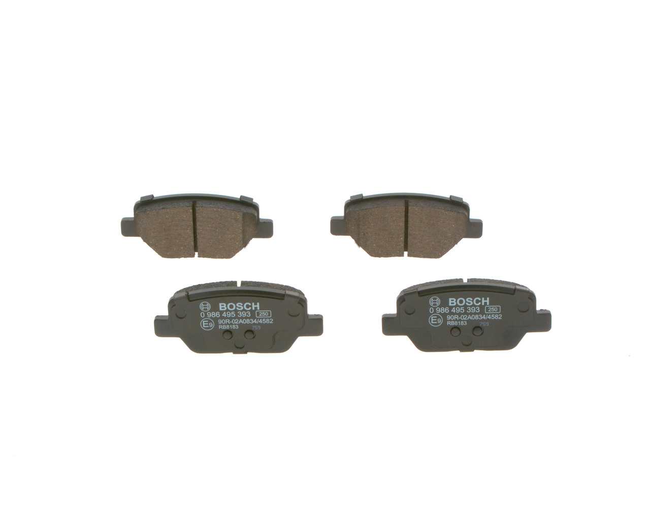Brake Pad Set, disc brake - 0 986 495 393 BOSCH