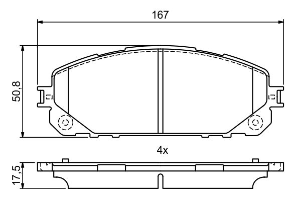 Brake Pad Set, disc brake - 0 986 495 404 BOSCH