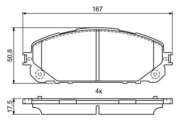 Brake Pad Set, disc brake - 0 986 495 404 BOSCH