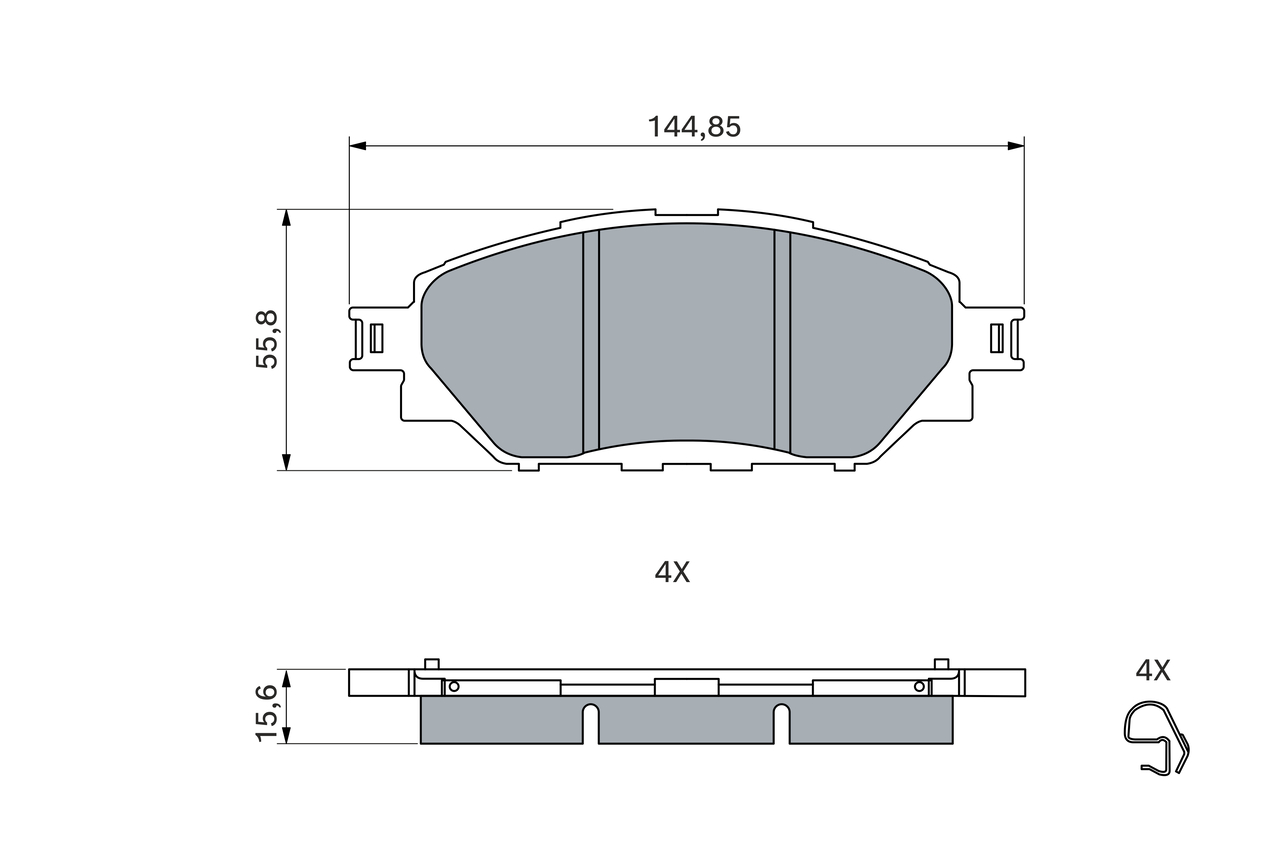 Brake Pad Set, disc brake - 0 986 495 425 BOSCH