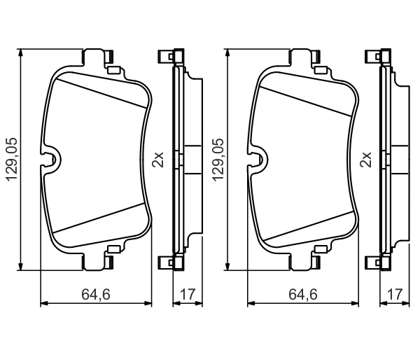 Brake Pad Set, disc brake - 0 986 495 426 BOSCH