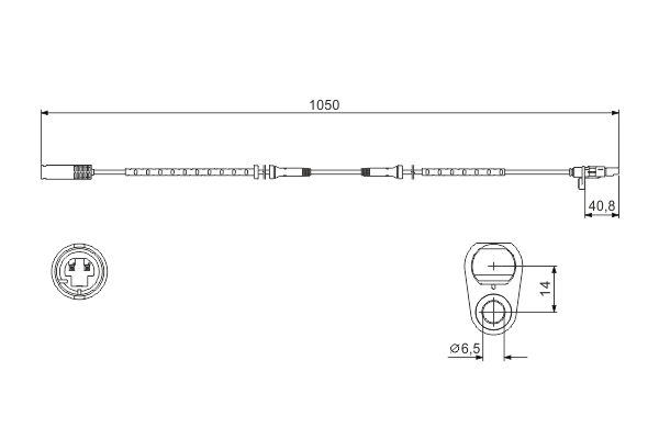 Sensor, wheel speed - 0 986 594 512 BOSCH