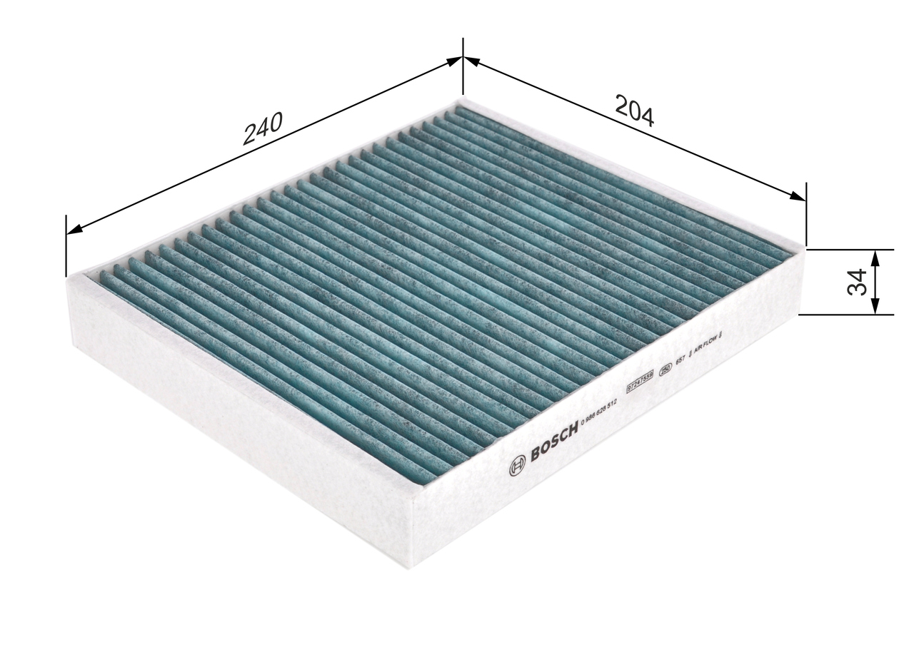 Filter, interior air - 0 986 628 512 BOSCH