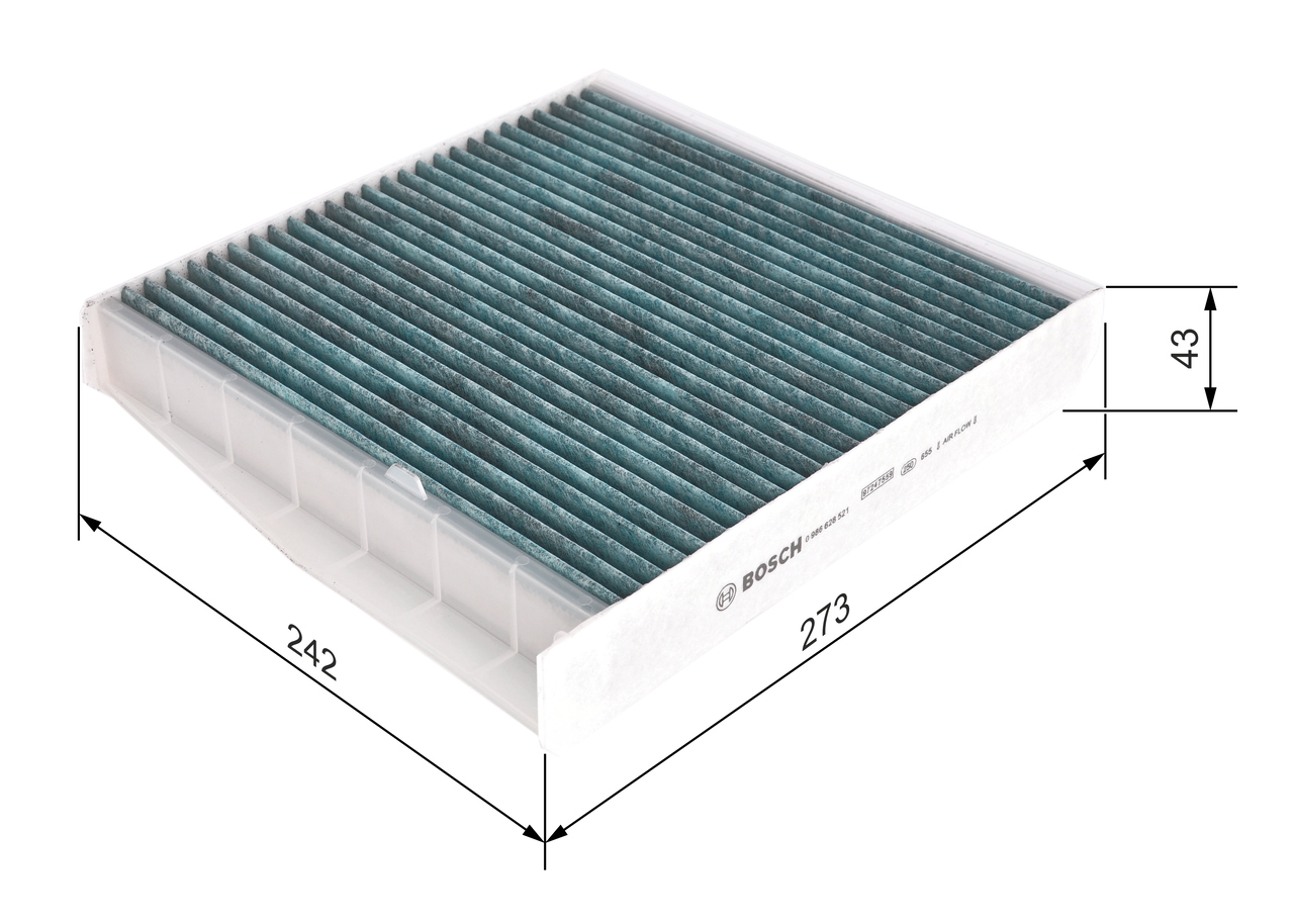 Filter, interior air - 0 986 628 521 BOSCH
