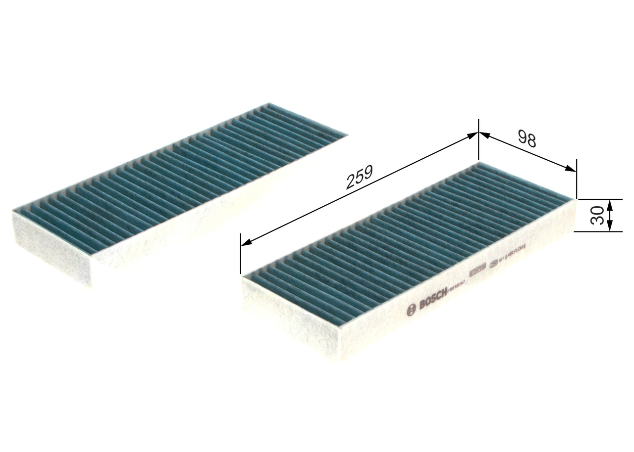 Filter, interior air - 0 986 628 547 BOSCH