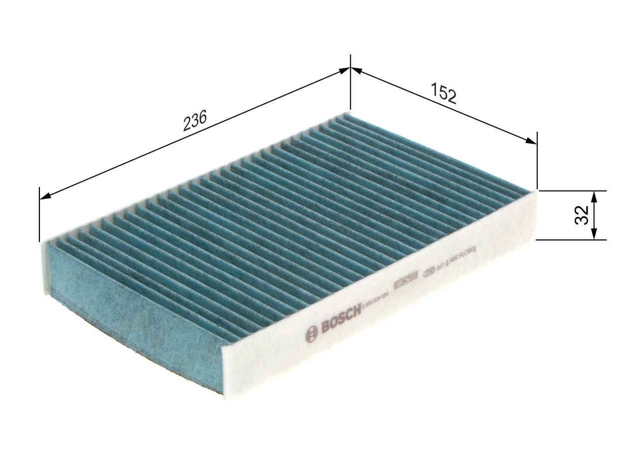 Filter, interior air - 0 986 628 550 BOSCH