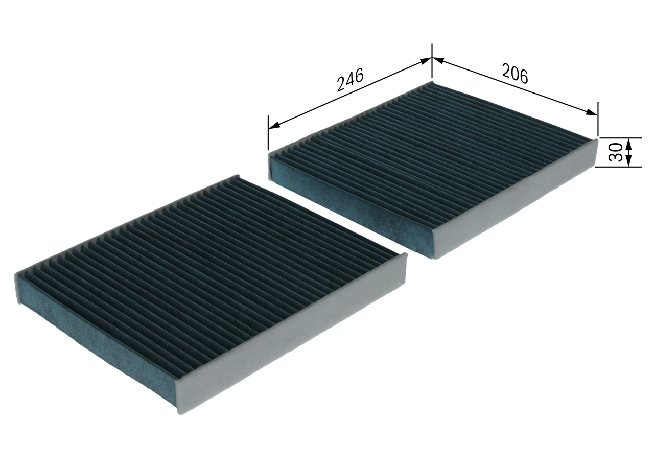 Filtro, Aria abitacolo - 0 986 628 558 BOSCH