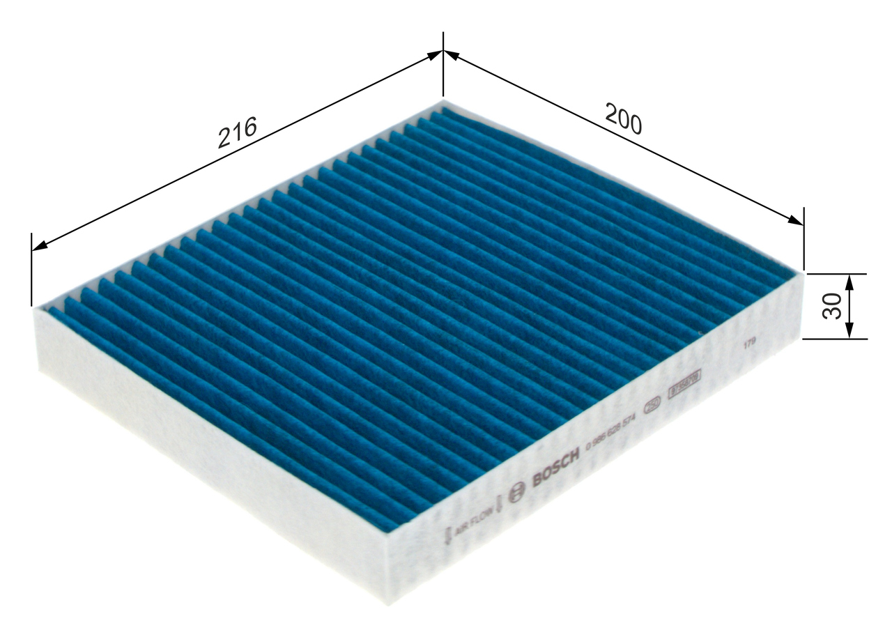 Filter, interior air - 0 986 628 574 BOSCH