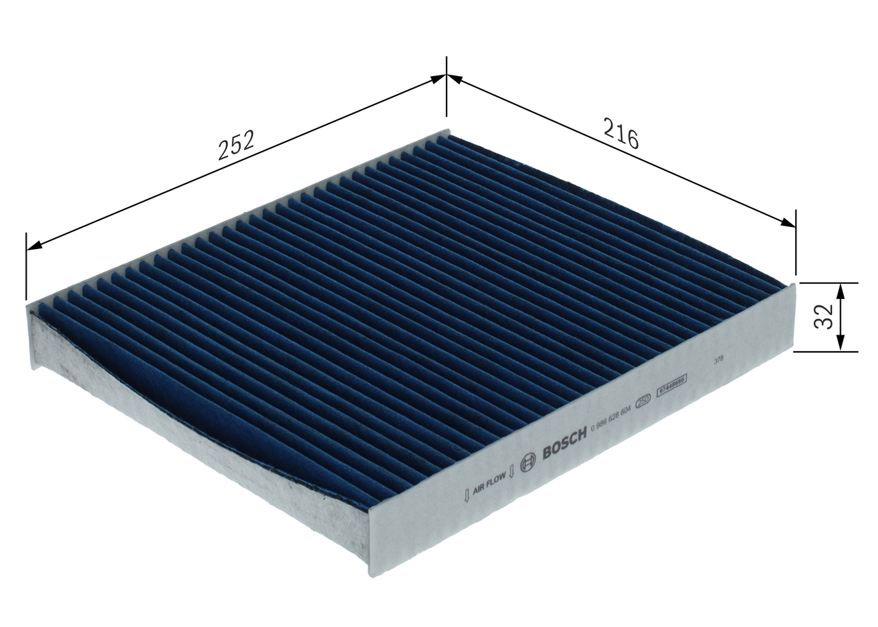 Filter, interior air - 0 986 628 604 BOSCH