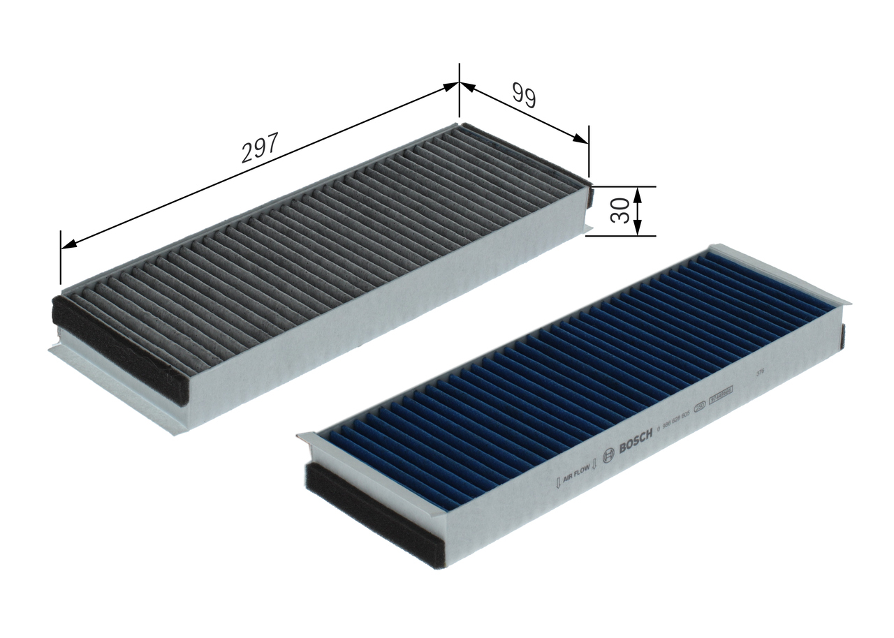 Filter, interior air - 0 986 628 605 BOSCH