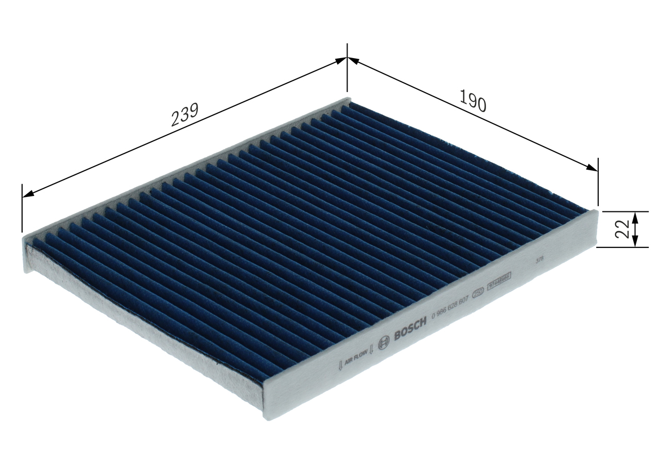 Filter, interior air - 0 986 628 607 BOSCH