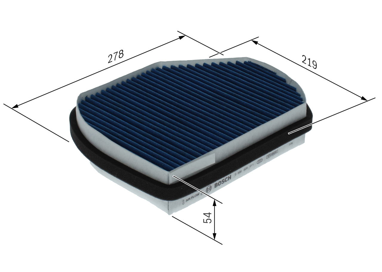 Filter, interior air - 0 986 628 611 BOSCH
