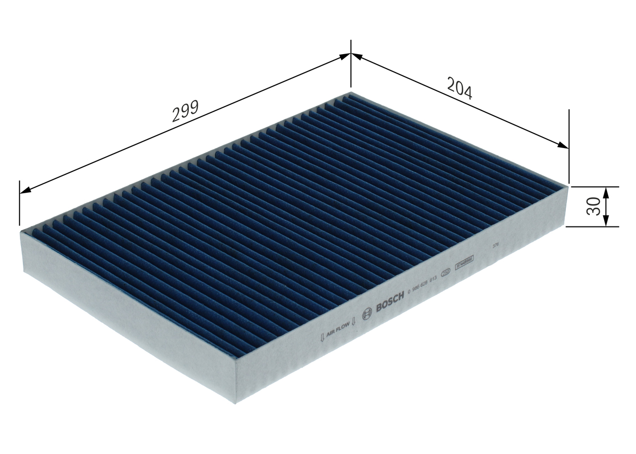 Filter, interior air - 0 986 628 613 BOSCH