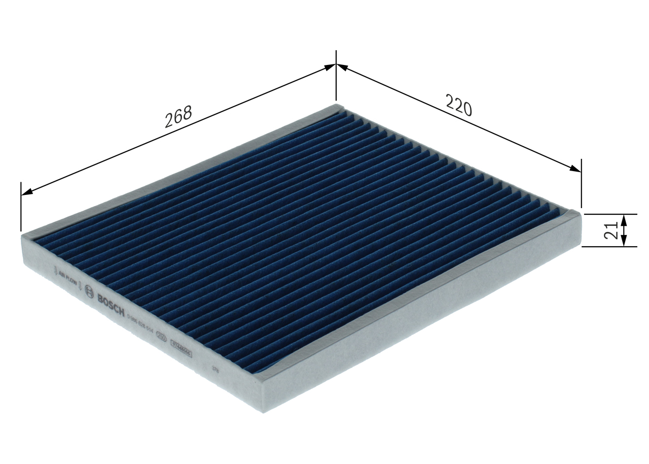 Filter, interior air - 0 986 628 614 BOSCH