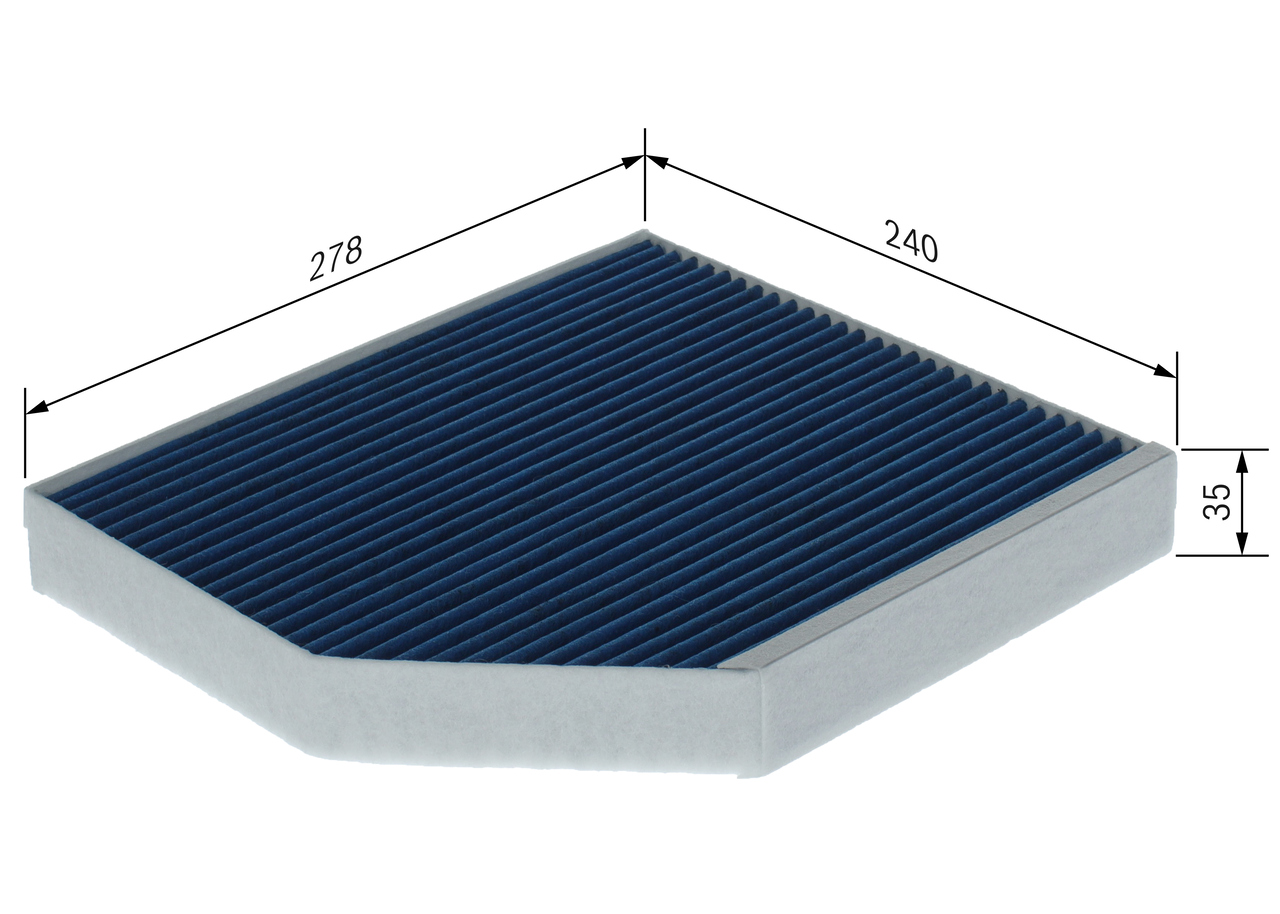 Filter, interior air - 0 986 628 622 BOSCH