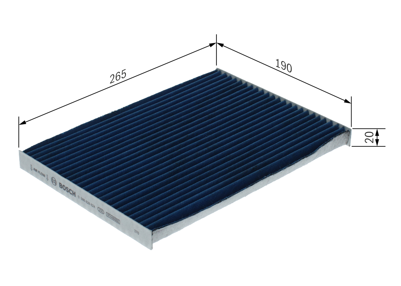 Filter, interior air - 0 986 628 624 BOSCH