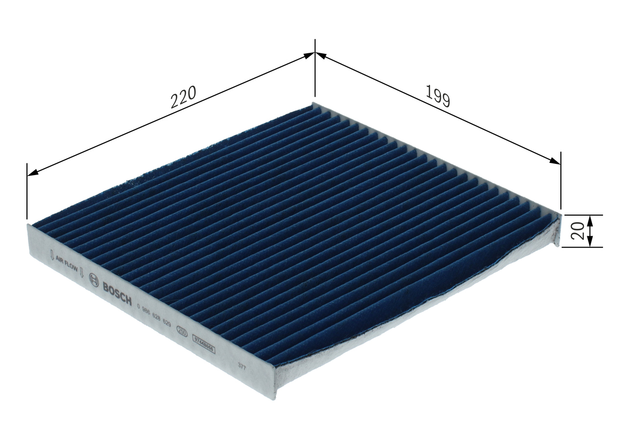 Filter, interior air - 0 986 628 629 BOSCH