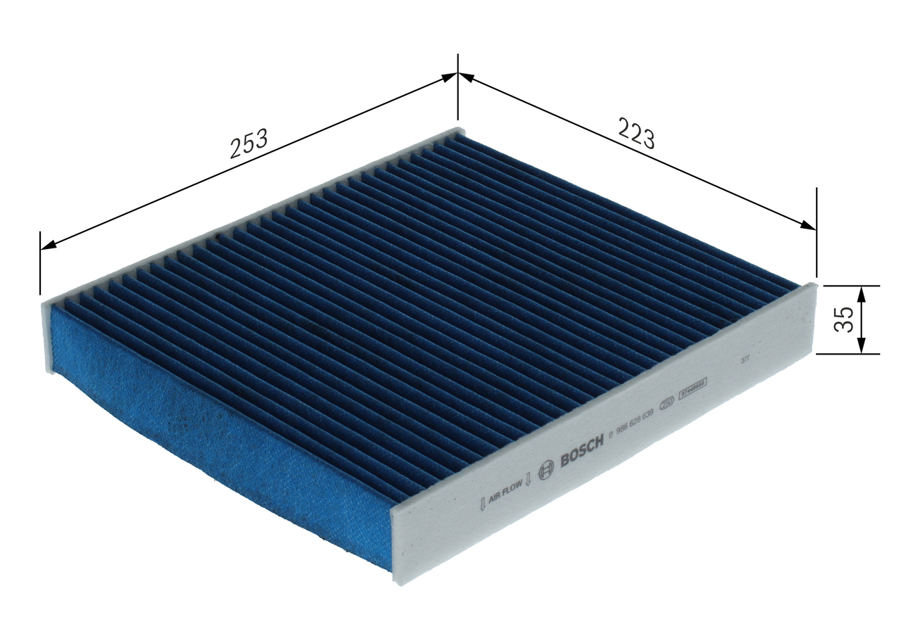 Filter, interior air - 0 986 628 639 BOSCH