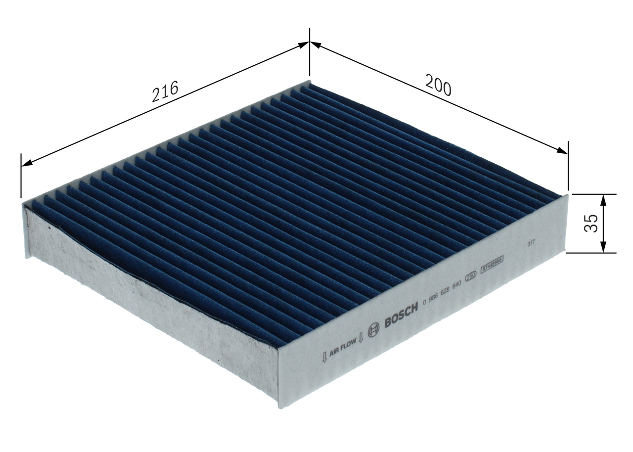 Filter, interior air - 0 986 628 640 BOSCH