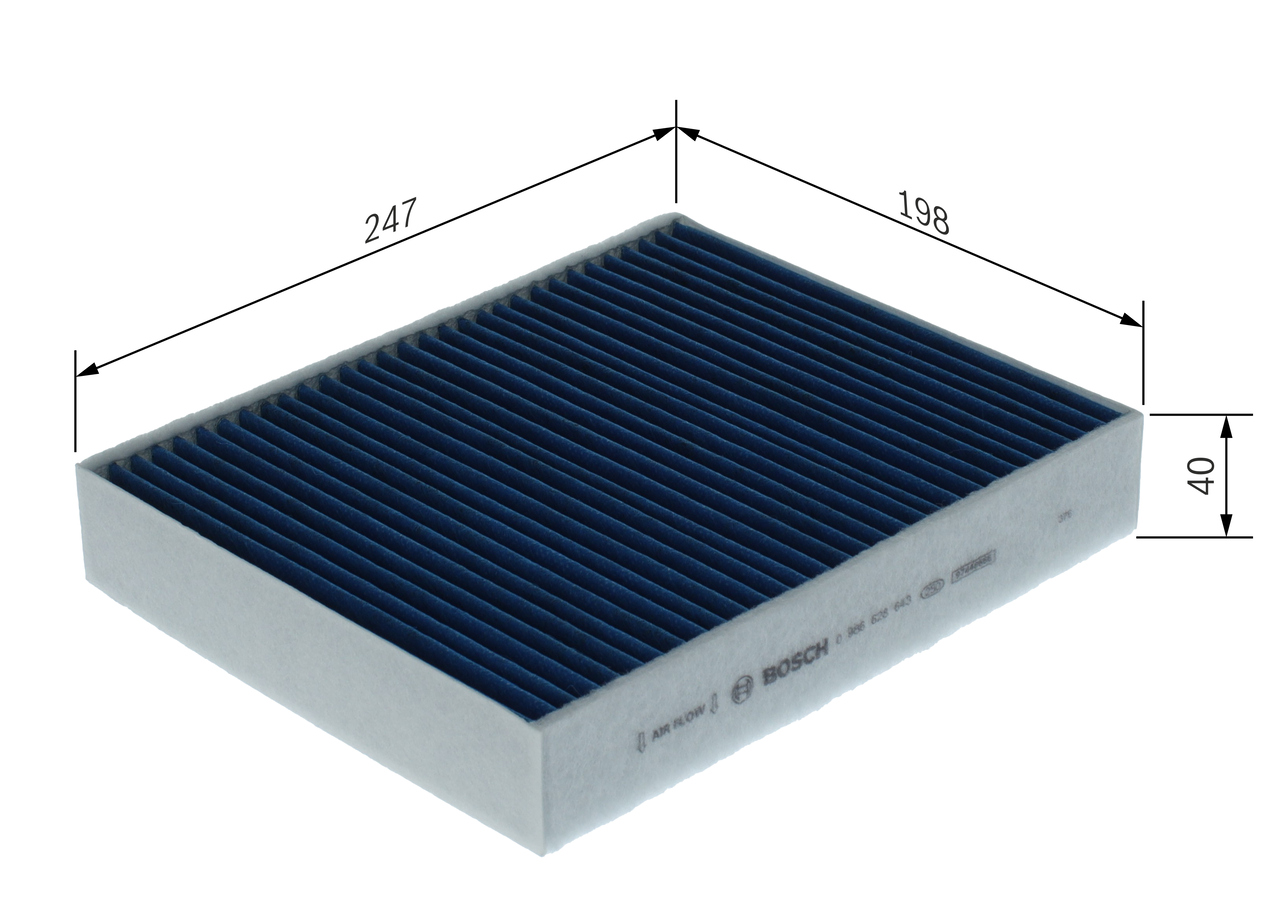 Filter, interior air - 0 986 628 643 BOSCH