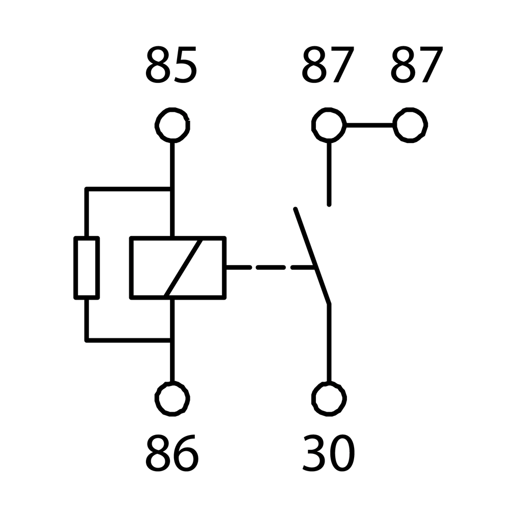 Relay, main current - 0 986 AH0 204 BOSCH