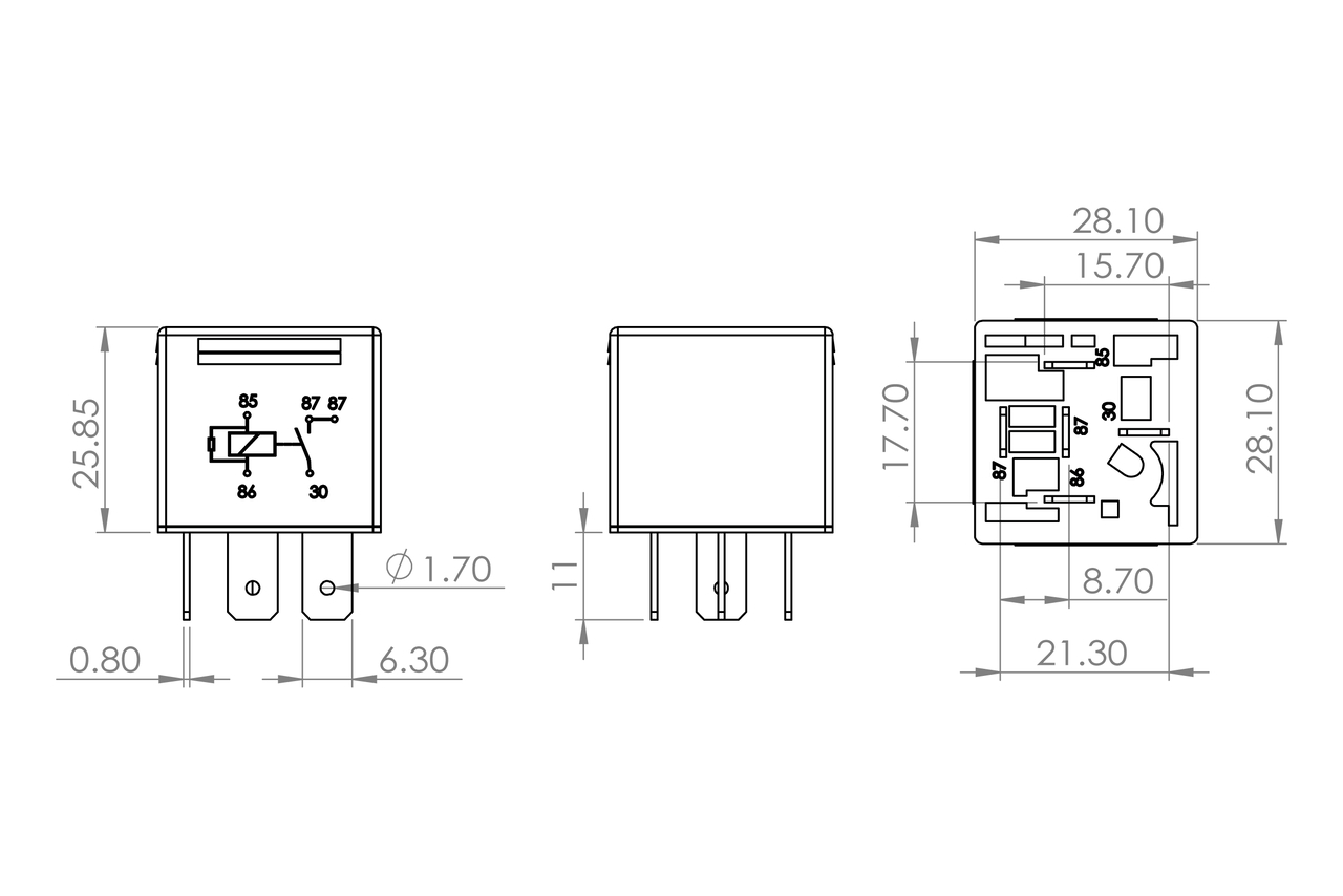 Relay, main current - 0 986 AH0 204 BOSCH