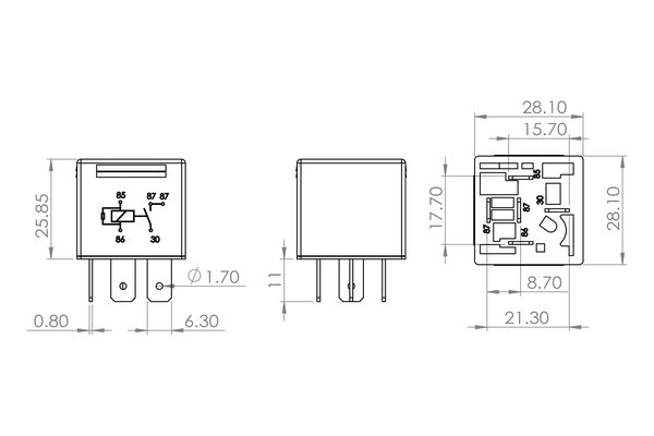 Relay, main current - 0 986 AH0 204 BOSCH
