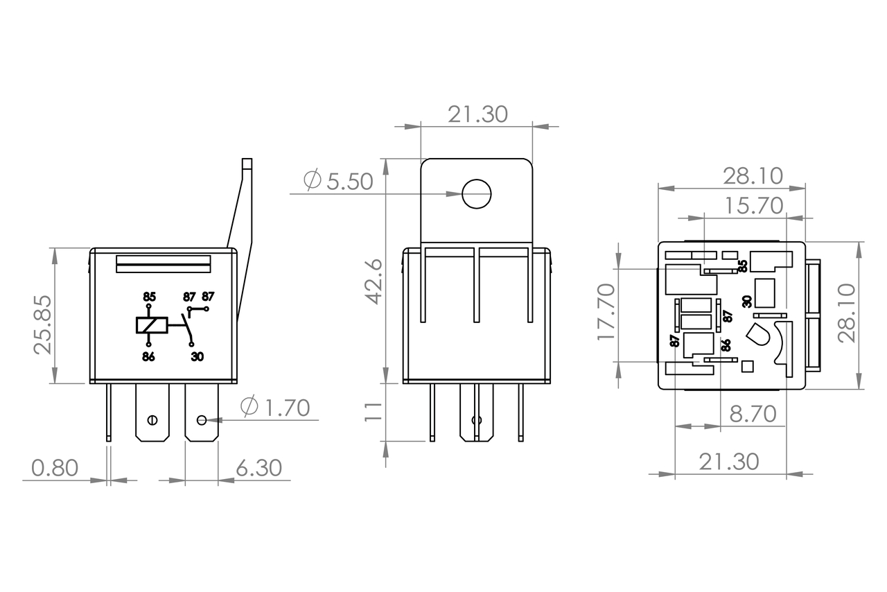 Relay, main current - 0 986 AH0 250 BOSCH