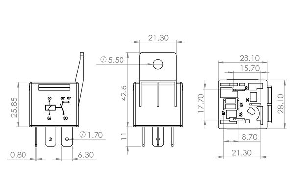 Relay, main current - 0 986 AH0 250 BOSCH