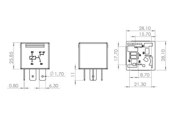 Relay, main current - 0 986 AH0 251 BOSCH