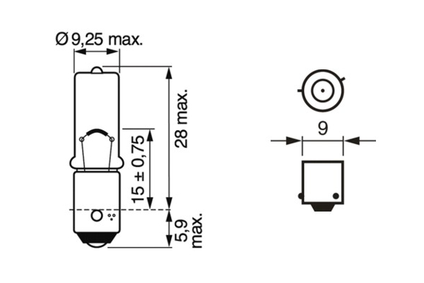Bulb, indicator - 1 987 302 232 BOSCH