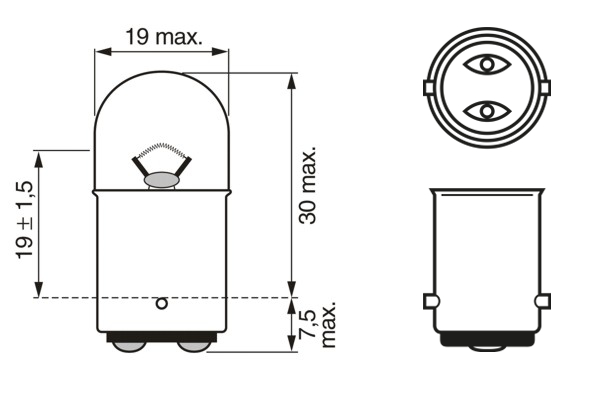 Bulb, indicator - 1 987 302 237 BOSCH