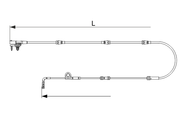 Warning Contact, brake pad wear - 1 987 473 629 BOSCH