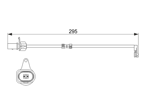 Warning Contact, brake pad wear - 1 987 474 508 BOSCH
