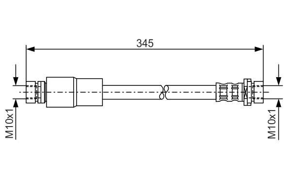 Brake Hose - 1 987 476 058 BOSCH