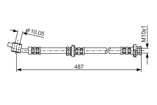 Brake Hose - 1 987 476 168 BOSCH