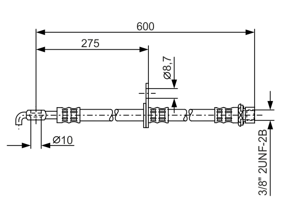 Brake Hose - 1 987 476 246 BOSCH
