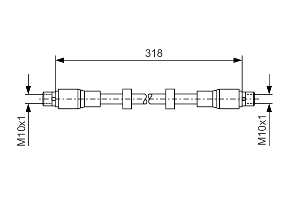 Brake Hose - 1 987 476 247 BOSCH