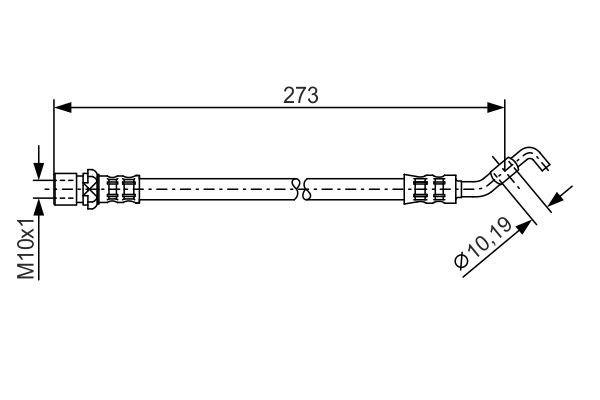 Brake Hose - 1 987 476 270 BOSCH