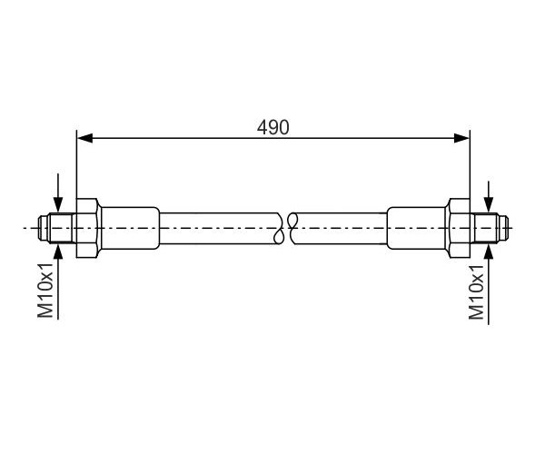 Brake Hose - 1 987 476 276 BOSCH