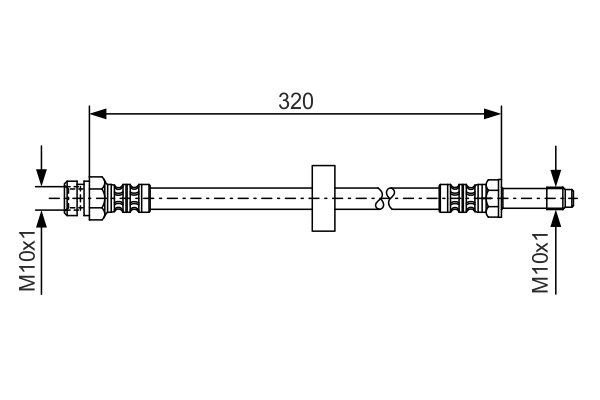 Brake Hose - 1 987 476 317 BOSCH