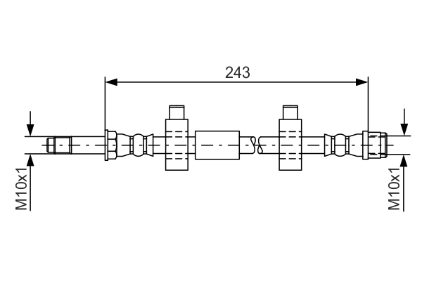 Brake Hose - 1 987 476 320 BOSCH