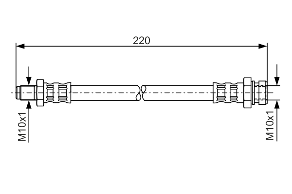 Brake Hose - 1 987 476 347 BOSCH