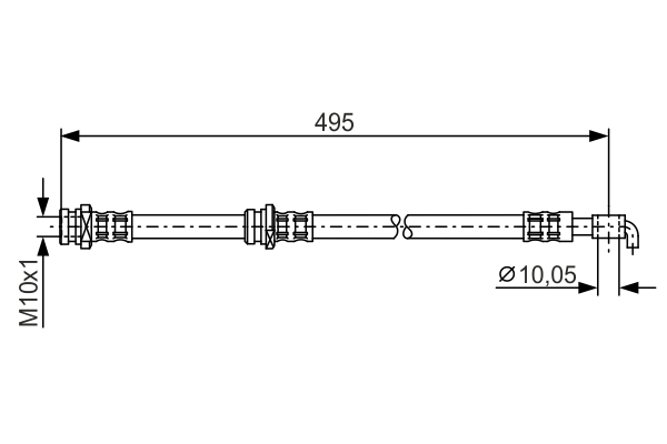 Brake Hose - 1 987 476 401 BOSCH