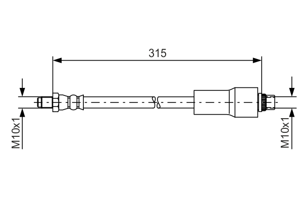 Brake Hose - 1 987 476 432 BOSCH