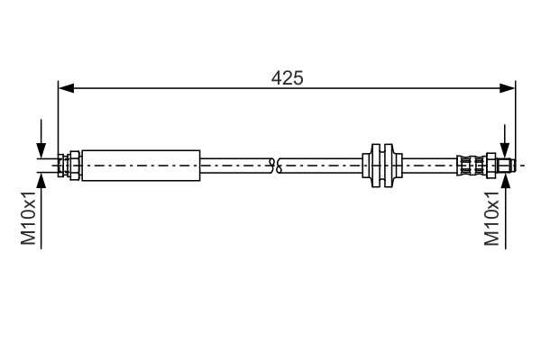 Brake Hose - 1 987 476 451 BOSCH