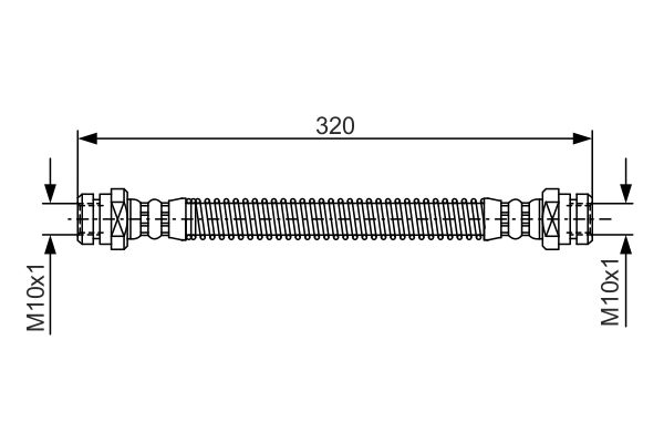 Brake Hose - 1 987 476 501 BOSCH