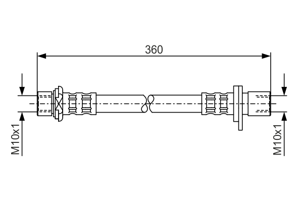 Brake Hose - 1 987 476 726 BOSCH
