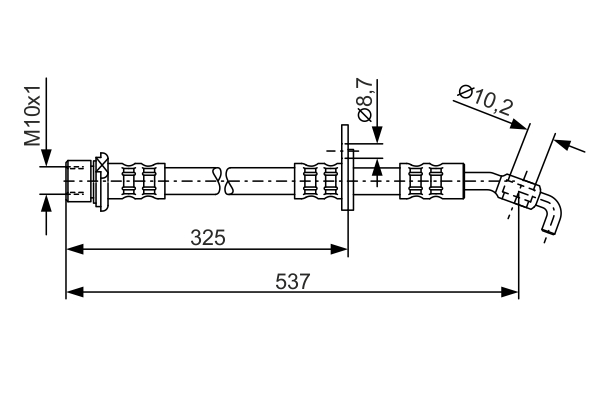 Brake Hose - 1 987 476 782 BOSCH