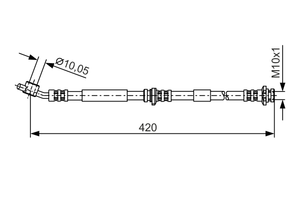 Brake Hose - 1 987 476 790 BOSCH